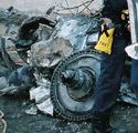 Engine debris inside